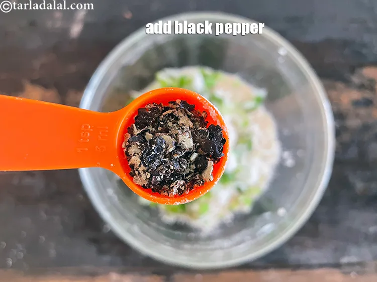 Step 18 – Add 2&nbsp;tsp&nbsp;<a href="glossary-crushed-black-pepper-568i">crushed black pepper (kalimirch)</a>.