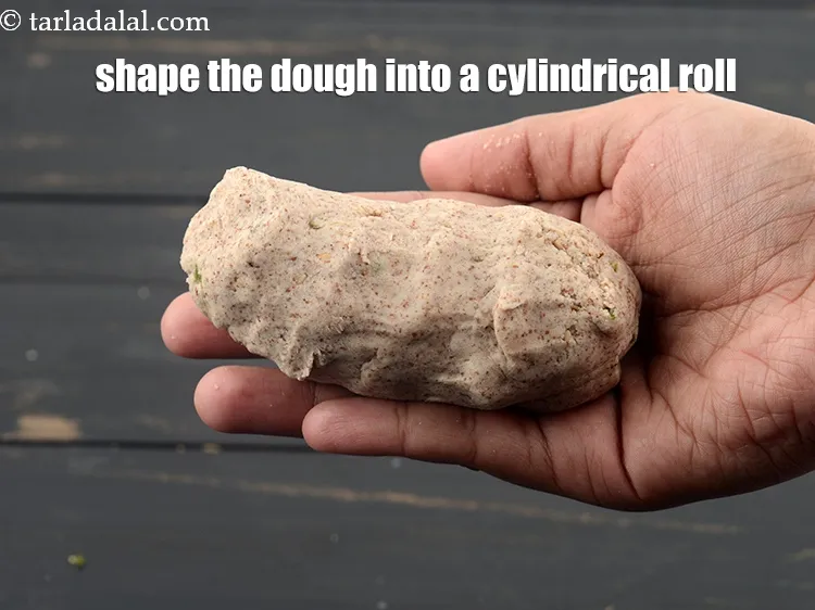 Step 15 – Shape the dough into a cylindrical roll by rolling it in between your palms.