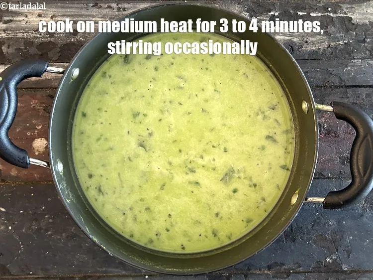 Step 16 – Cook on a medium flame for 3 to 4 minutes, while stirring occasionally.