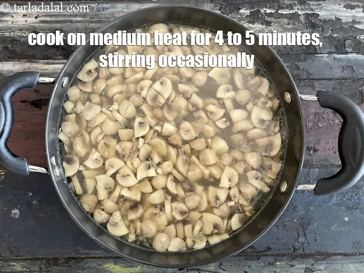 Step 29 – Cook on a medium flame for 4 to 5 minutes, while stirring occasionally.