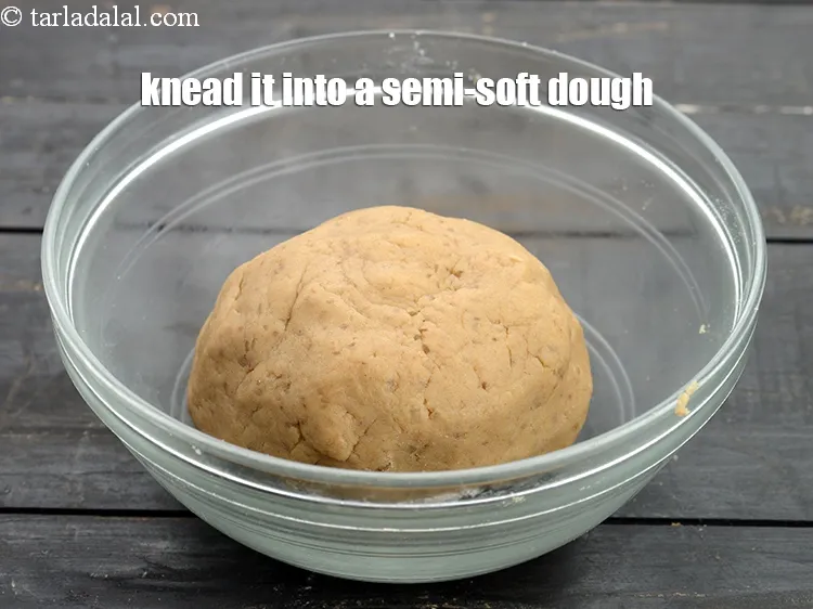 Step 15 – Knead it into a semi-soft dough.