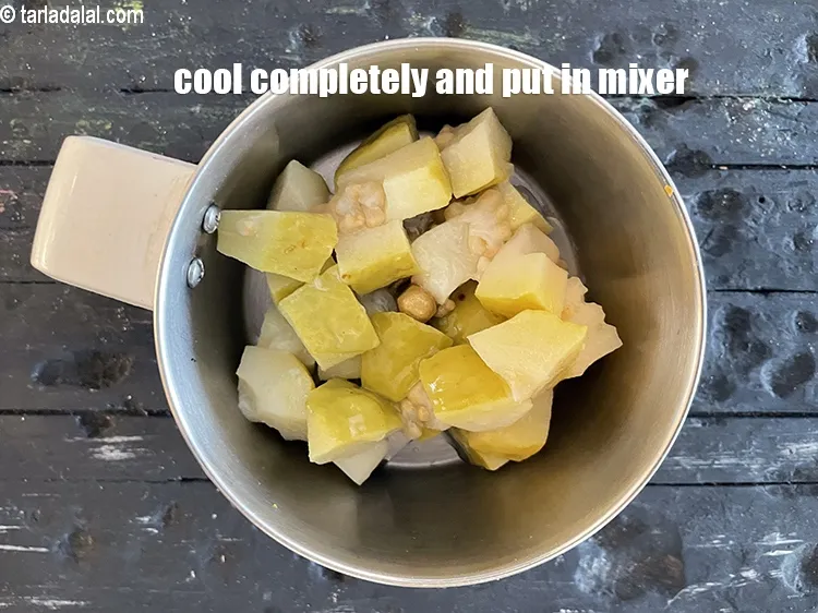 Step 17 – Cool completely and put in a blender.