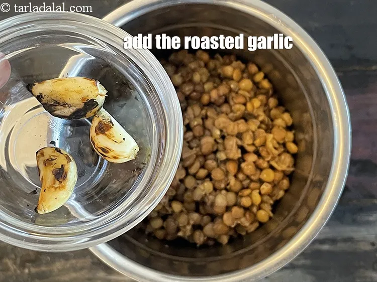 Step 23 – Add the roasted garlic.