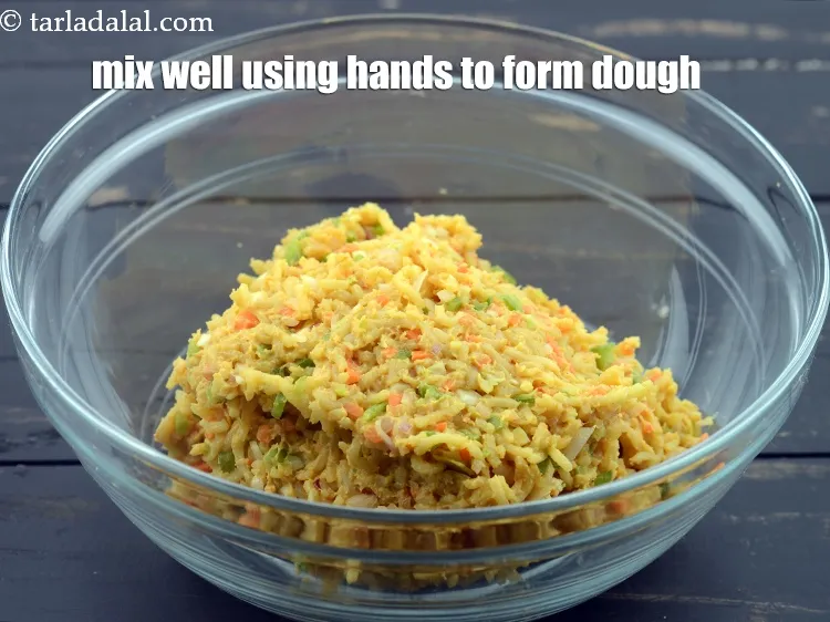 Step 17 – Mix well using hands to form a dough.