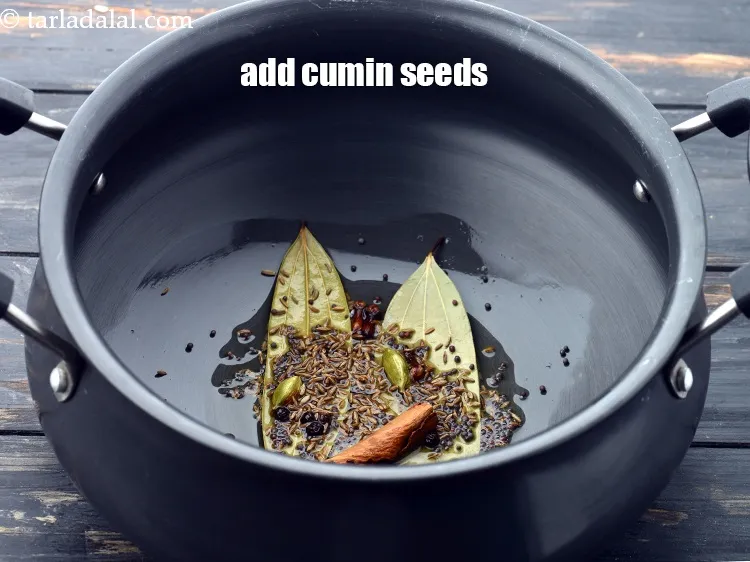 Step 16 – Add 1/2 tsp&nbsp;<a href="https://www.tarladalal.com/glossary-cumin-seeds-jeera-zeera-381i">cumin seeds (jeera)</a>.&nbsp;