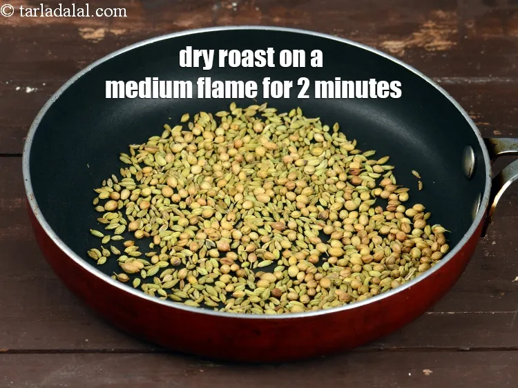 Step 16 – Dry roast on a medium flame for 2 minutes or till it releases an aroma.&nbsp;