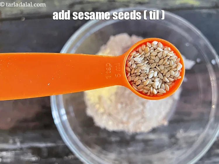 Step 7 – Add&nbsp;<meta charset="UTF-8" />1 tsp&nbsp;<a href="glossary-sesame-seeds-til-gingelly-seeds-612i">sesame seeds (til)</a>.