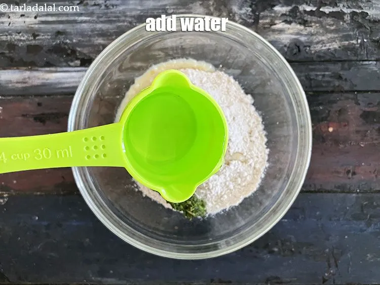 Step 26 – Add enough water to make a semi stiff dough. We added 1/4 cup&nbsp;water.