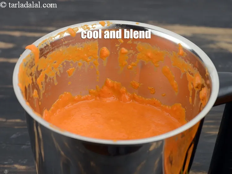 Step 17 – Cool and blend till smooth. Keep aside.