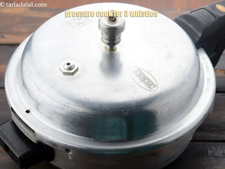 Step 20 – Close the lid and pressure cook for 3 whistles.