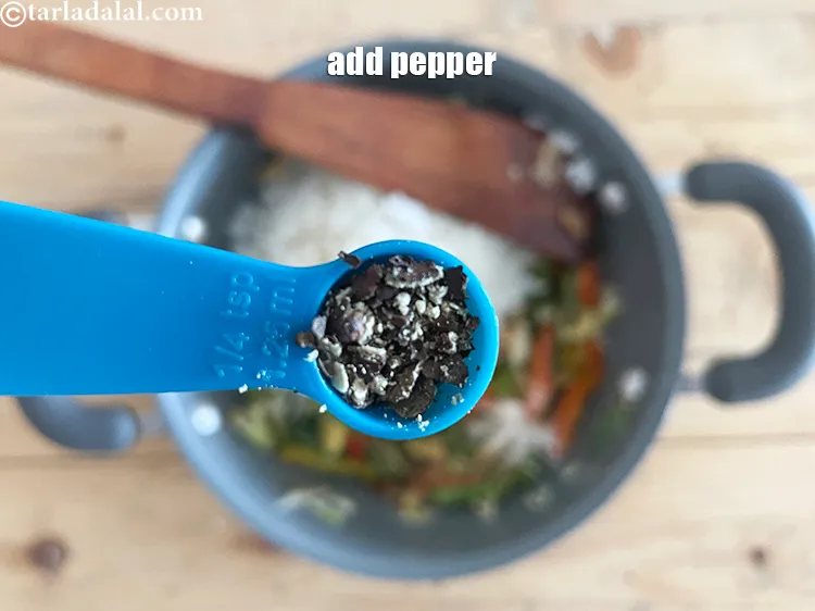 Step 19 – Add pepper.