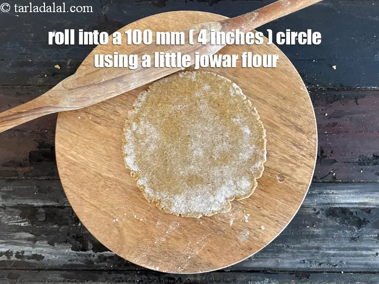 Step 17 – Roll out each portion into a circle of 100 mm. (4&rdquo;) diameter, using a little …