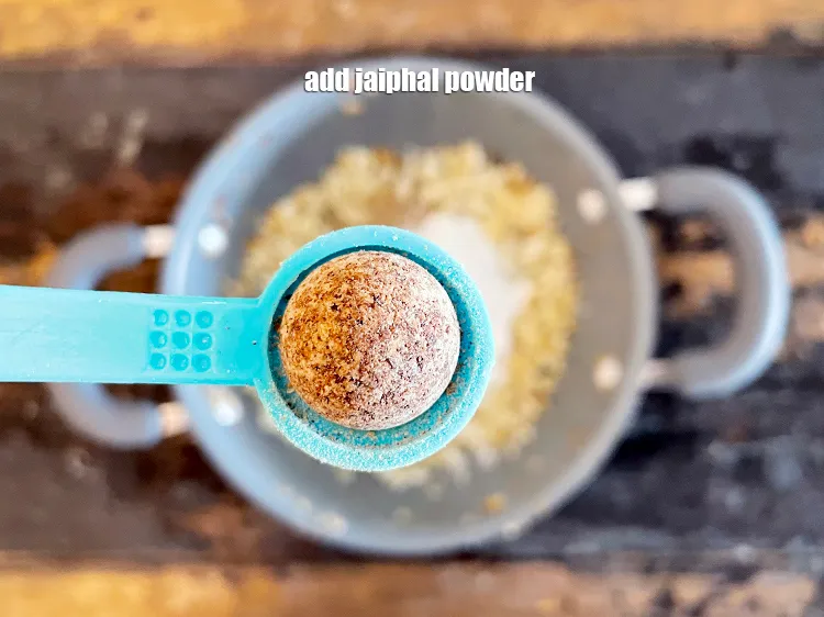 Step 15 – Add&nbsp;<meta charset="UTF-8" />1/2 tsp&nbsp;<a href="glossary-nutmeg-powder-jaiphal-powder-543i">nutmeg (jaiphal) powder</a>.