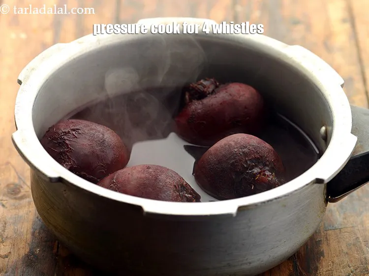 Step 6 – Pressure cook for 4 whistles. Allow the steam to release naturally and open the lid …