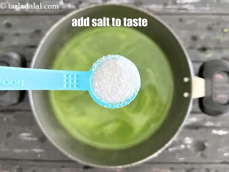 Step 18 – Add salt to taste. We added 1/2 tsp salt.
