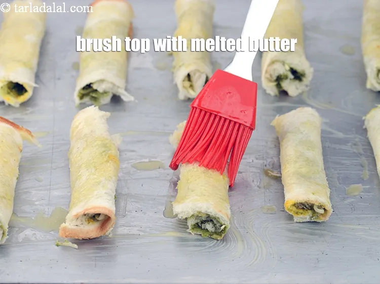 Step 15 – Brush the top with a little melted butter.