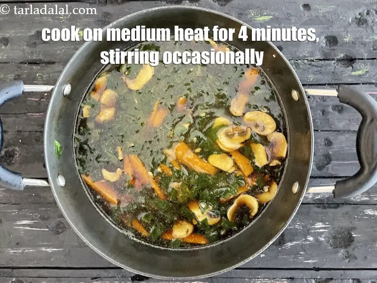Step 21 – Cook on a medium flame for 4 minutes, while stirring occasionally.