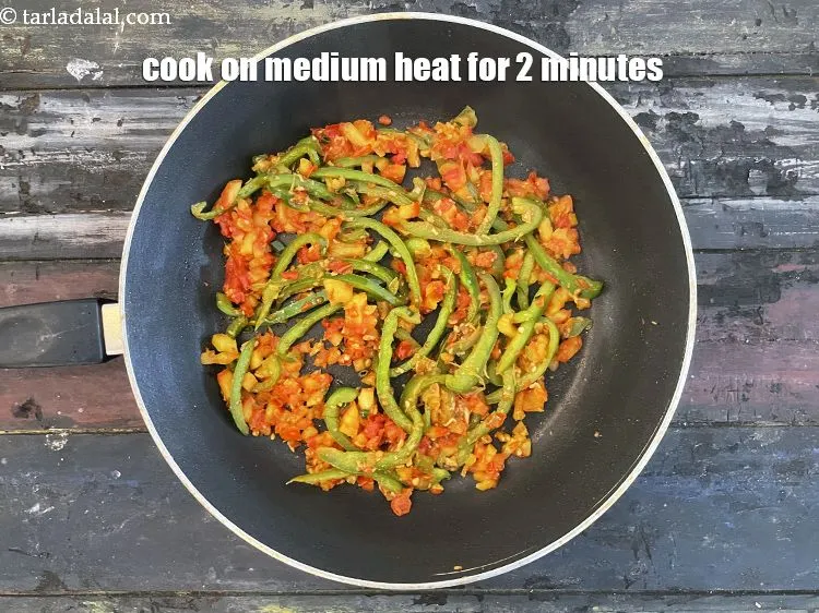 Step 22 – Cook on a medium flame for 2 minutes, while stirring occasionally.