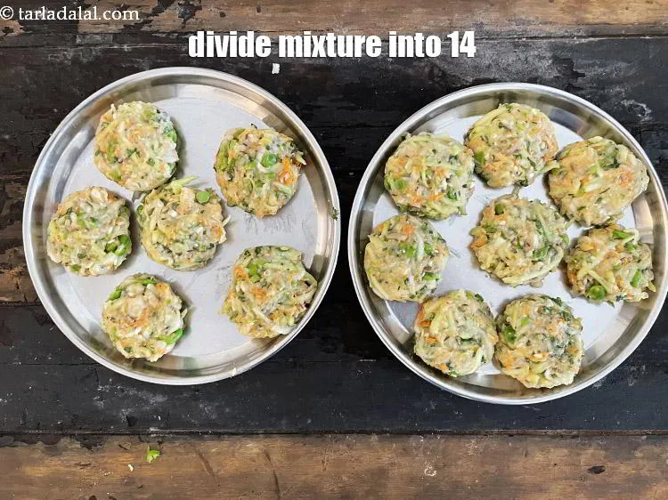 Step 20 – Divide the mixture into 14 equal portions.&nbsp;Shape each portion into&nbsp; 50 mm. (2&rdquo;) diameter circle …