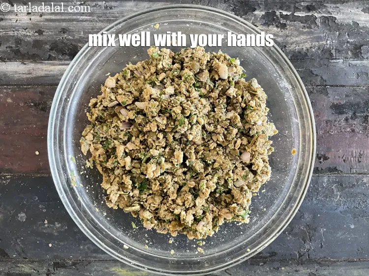 Step 30 – Mix well with your hands.