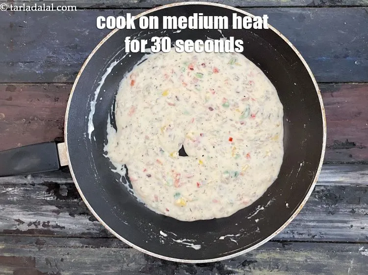 Step 22 – Cook on a medium flame for 30 seconds.