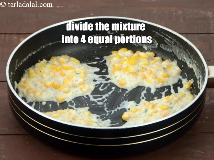 Step 15 – Divide the mixture into 4 equal portions. Keep aside.
