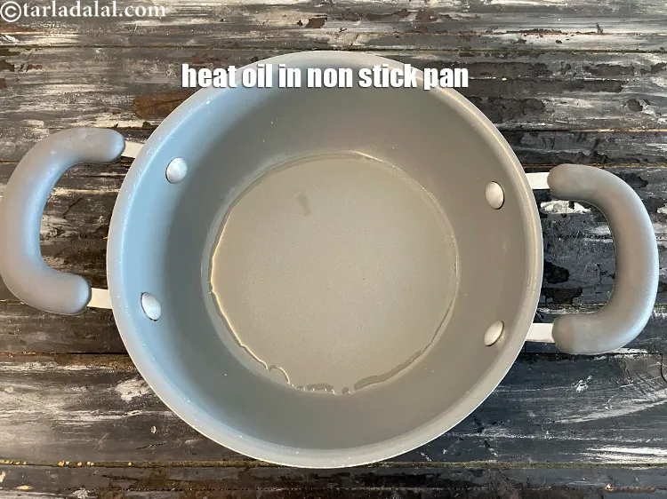 Step 18 – To make <strong>danyachi usal | Maharashtrian peanut curry | healthy danyachi usal |&nbsp;</strong>&nbsp;heat 1 tbls …