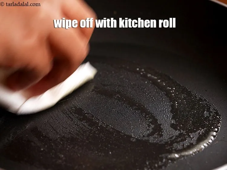 Step 15 – Wipe it off with a kitchen roll or a muslin cloth.