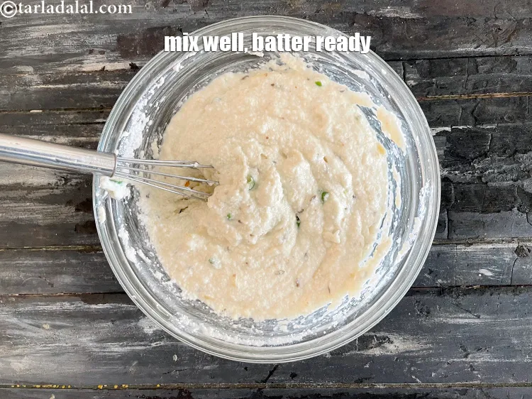 Step 16 – Mix well and your batter is ready.