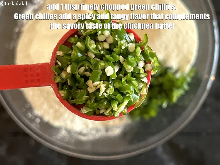 Step 16 – Add&nbsp;<meta charset="UTF-8" />1 tbsp&nbsp;finely&nbsp;<a href="glossary-chopped-green-chilli-820i">chopped green chillies</a>.&nbsp;Green chilies add a spicy and tangy flavor that …