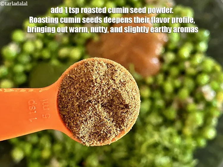 Step 16 – Add&nbsp;1 tsp roasted cumin seed powder.&nbsp;Roasting cumin seeds deepens their flavor profile, bringing out warm, …