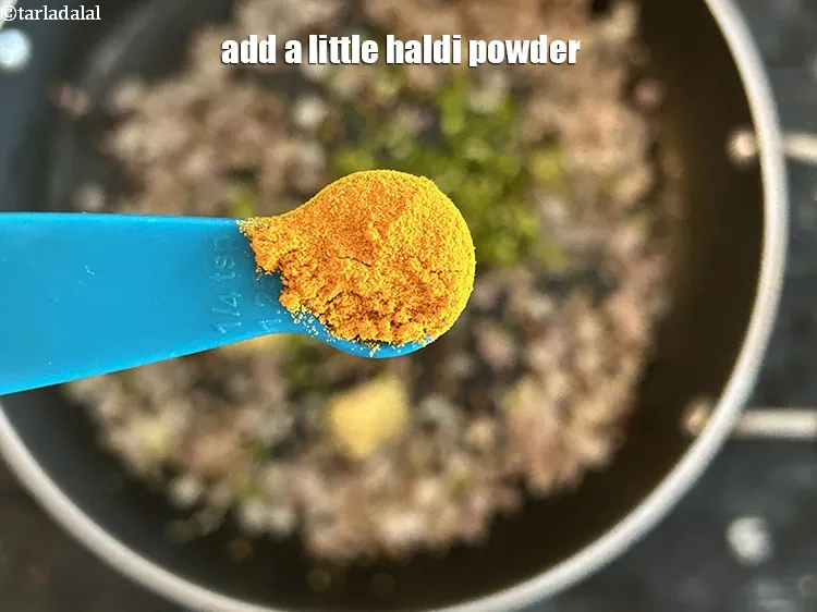 Step 16 – Add a little haldi.