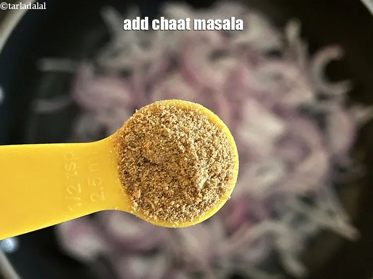 Step 16 – Add&nbsp;<meta charset="UTF-8" />1/2 tsp&nbsp;<a href="glossary-chaat-masala-300i">chaat masala</a>.