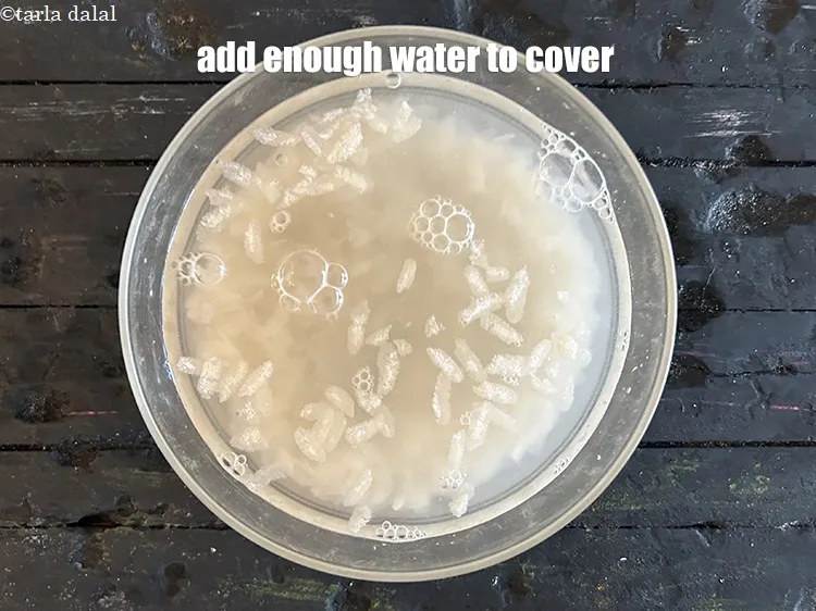 Step 16 – Add enough water to cover it.