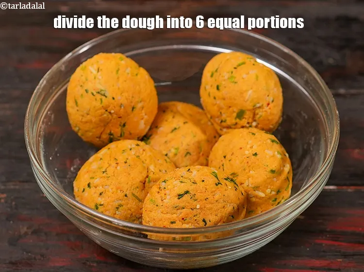 Step 20 – Divide the dough into 6 equal portions.