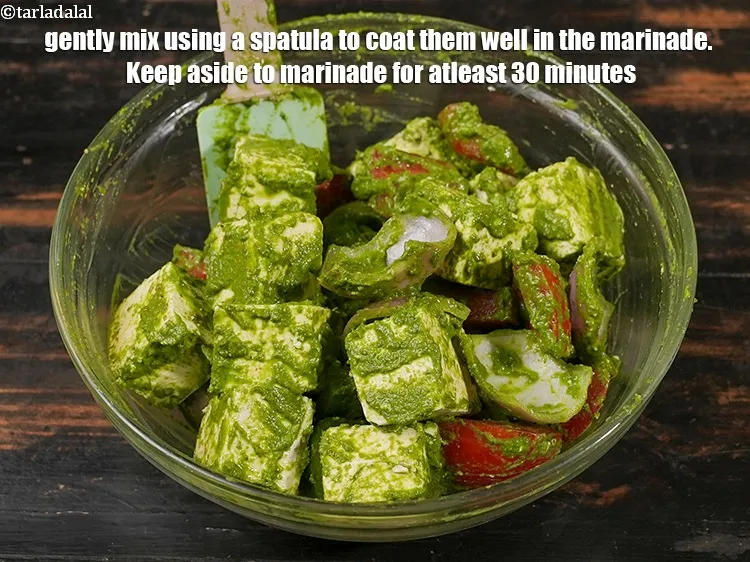 Step 17 – Gently mix using a spatula to coat them well in the marinade. Keep aside to …