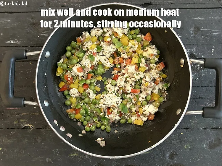 Step 16 – Mix well and cook on medium heat for 2 minutes, stirring occasionally.