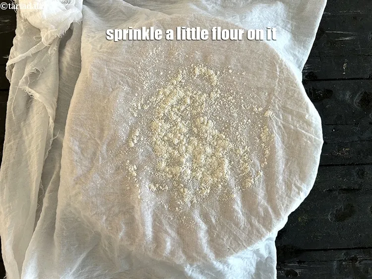 Step 16 – Sprinkle a little buckwheat flour on it.