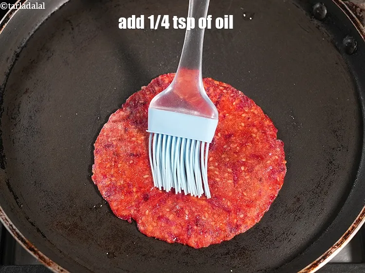 Step 16 – Add 1/4 tsp of oil.
