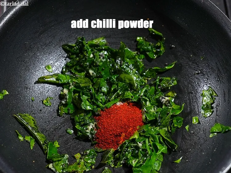 Step 16 – Add 1 tsp chilli powder.&nbsp;