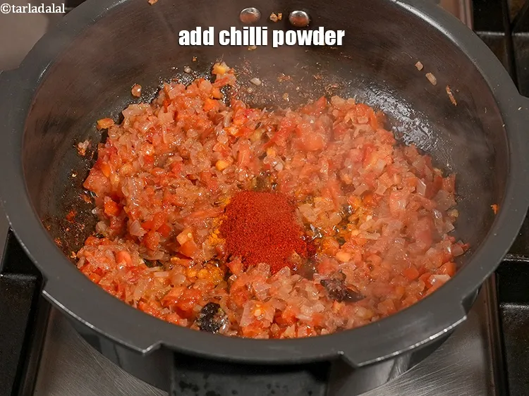 Step 17 – Add 1 tsp <a href="https://www.tarladalal.com/glossary-chilli-powder-red-chilli-powder-339i">chilli powder</a>.