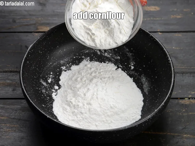 Step 16 – Add &frac14; cup corn flour.&nbsp;