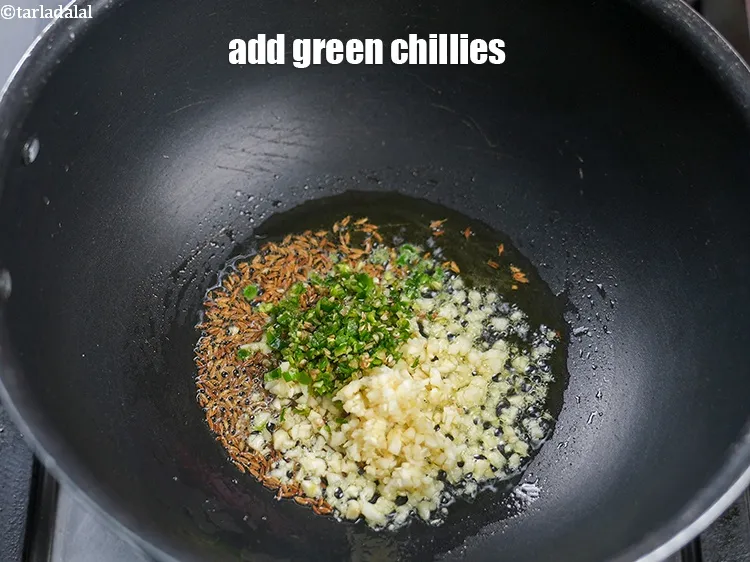 Step 16 – Add 2 tsp finely chopped green chillies.&nbsp;