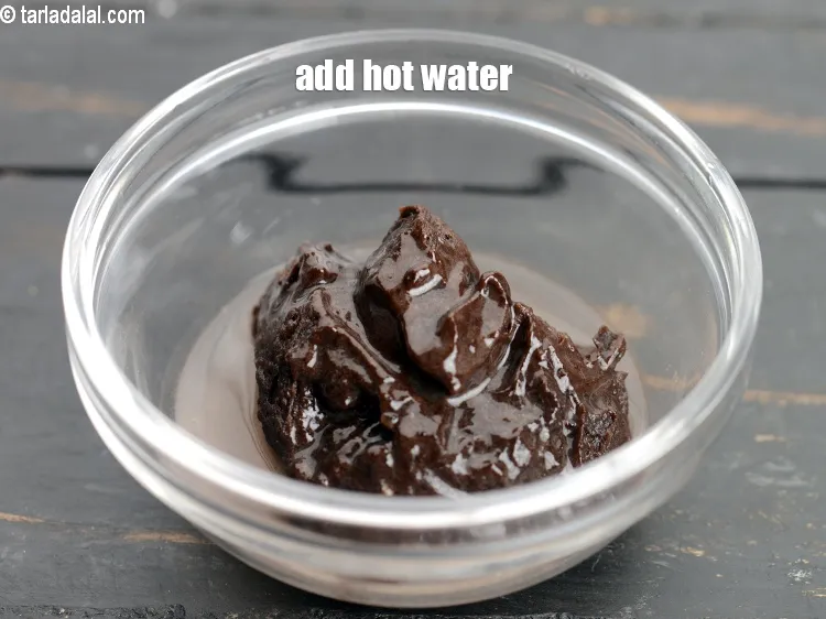 Step 17 – Add &frac12; tbsp hot water.