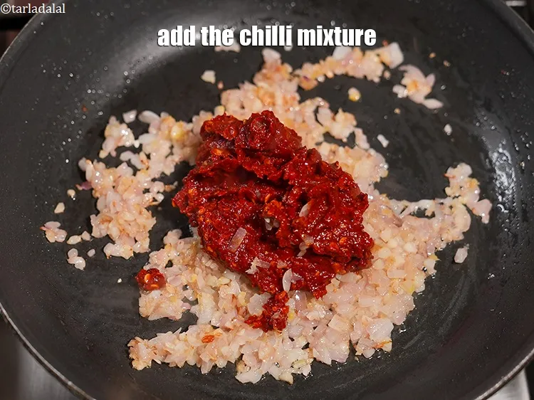 Step 16 – Add the chilli mixture.