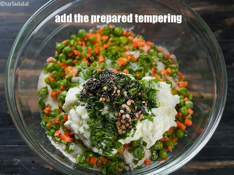 Step 16 – Add the prepared tempering.