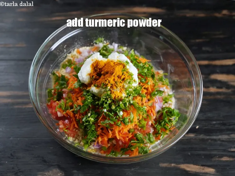 Step 16 – Add 1/2 tsp&nbsp;<a href="https://www.tarladalal.com/glossary-turmeric-powder-haldi-645i">turmeric powder (haldi)</a>.