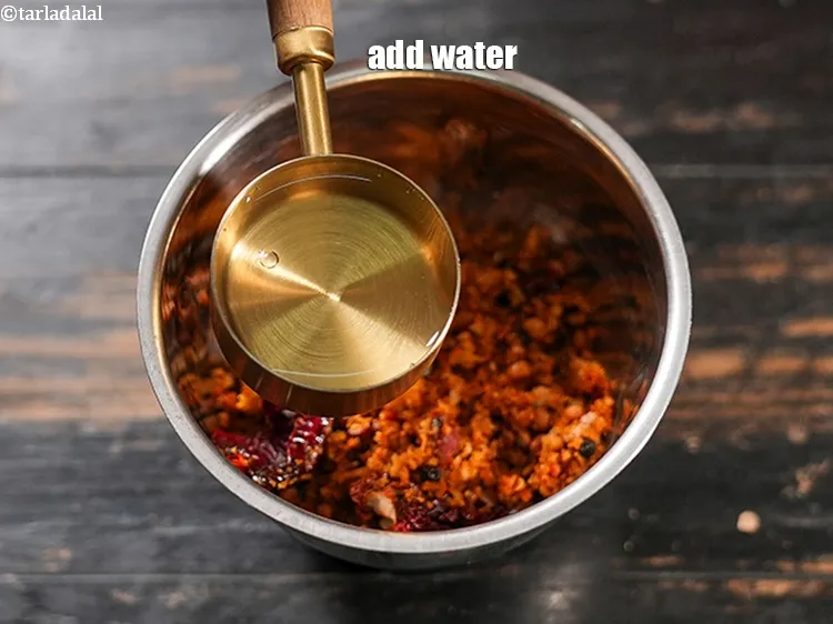 Step 16 – Add &frac12; cup water.