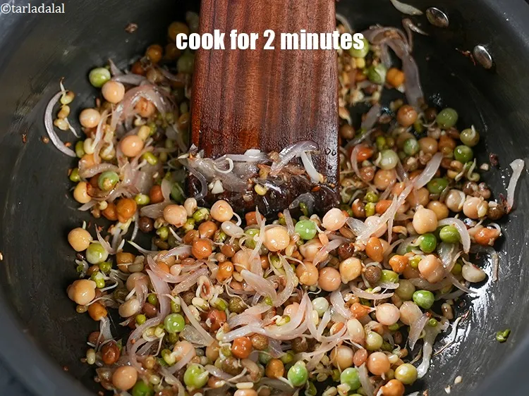 Step 16 – Mix well and cook on a medium flame for 2 minutes.