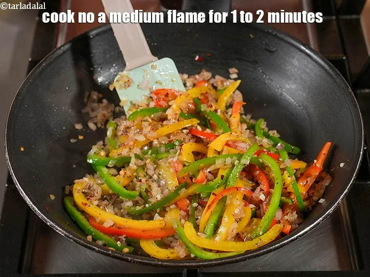 Step 16 – Cook no a medium flame for 1 to 2 minutes, while stirring occasionally.